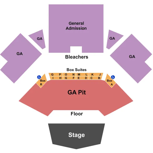 GA PIT GA BLEACHER Seating Map Seating Chart