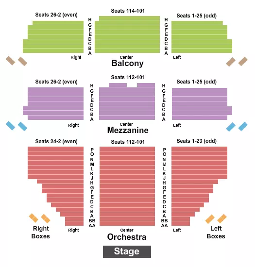 ENDSTAGE Seating Map Seating Chart