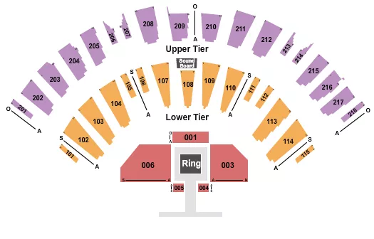BOXING 3 Seating Map Seating Chart