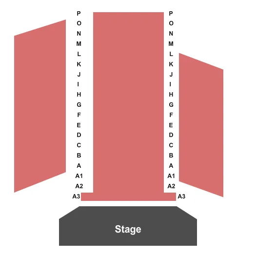 JAQUA CONCERT HALL SHEDD INSTITUTE END STAGE Seating Map Seating Chart