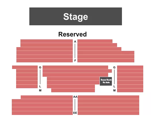 END STAGE Seating Map Seating Chart