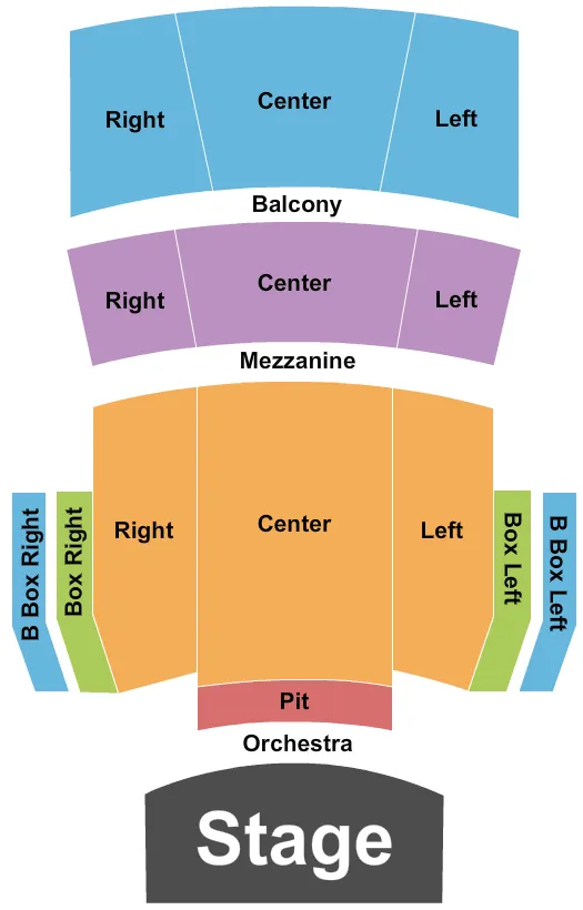 END STAGE Seating Map Seating Chart
