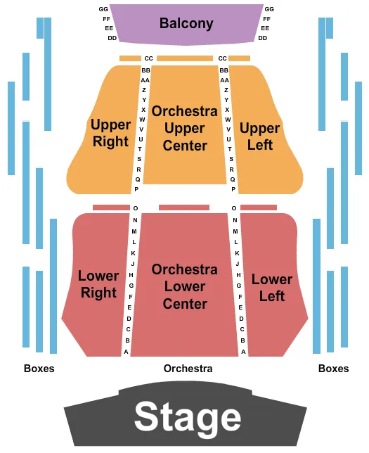 END STAGE Seating Map Seating Chart