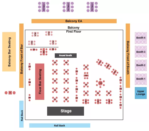 JERGELS RHYTHM GRILLE ENDSTAGE TABLES 2 Seating Map Seating Chart