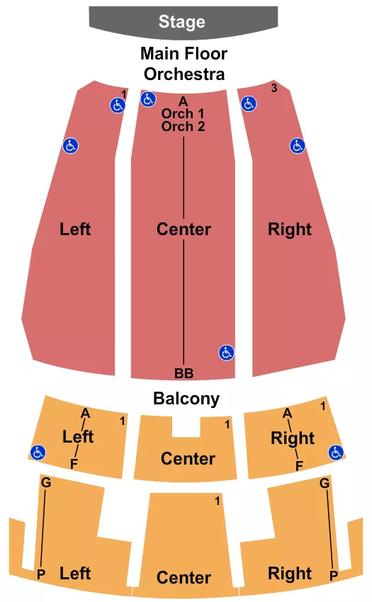 END STAGE Seating Map Seating Chart