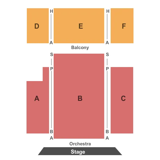 END STAGE Seating Map Seating Chart