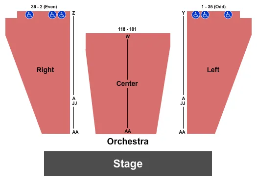 ENDSTAGE 2 Seating Map Seating Chart