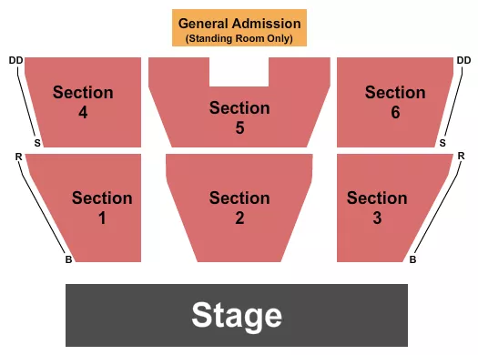ENDSTAGE W GA Seating Map Seating Chart