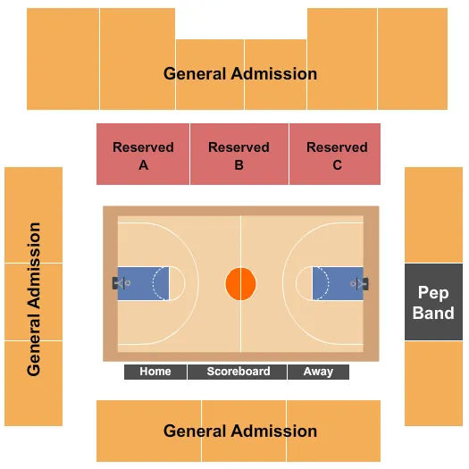 BASKETBALL Seating Map Seating Chart