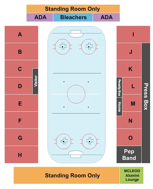 HOCKEY 2 Seating Map Seating Chart