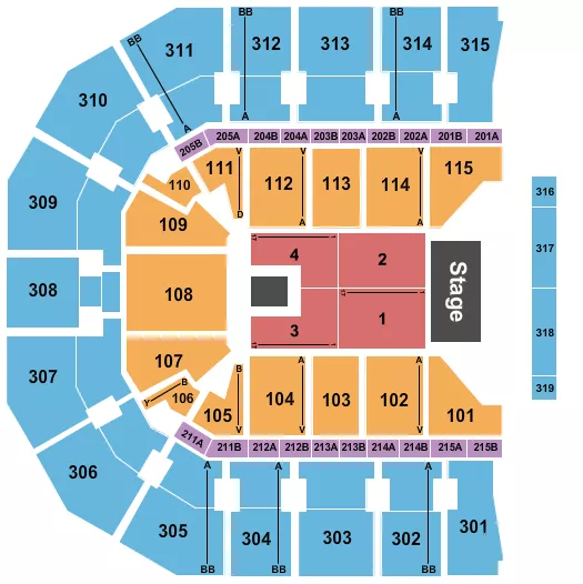 ENDSTAGE 6 Seating Map Seating Chart