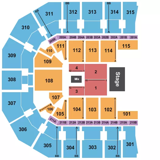 ENDSTAGE 9 Seating Map Seating Chart