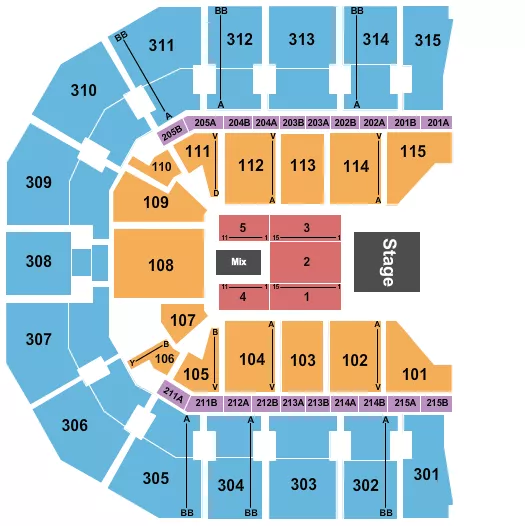ENDSTAGE FLR 1 5 Seating Map Seating Chart
