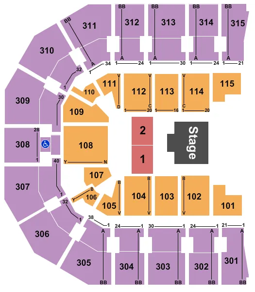 HALF HOUSE 2 Seating Map Seating Chart