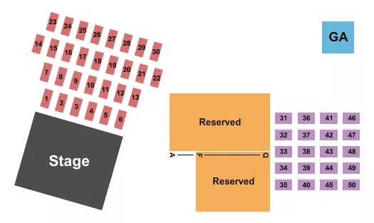 JOHNNYS STEAKS BAR BE QUE SALADO ENDSTAGE TABLES 2 Seating Map Seating Chart