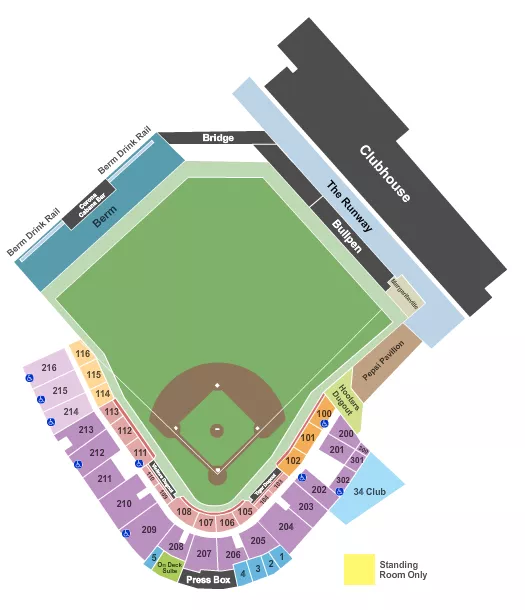 BASEBALL Seating Map Seating Chart