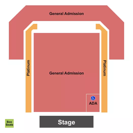 KEMBA LIVE ENDSTAGE GA PLATINUM 2 Seating Map Seating Chart