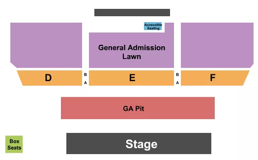 KEMBA LIVE GA PIT RESERVED GA LAWN Seating Map Seating Chart