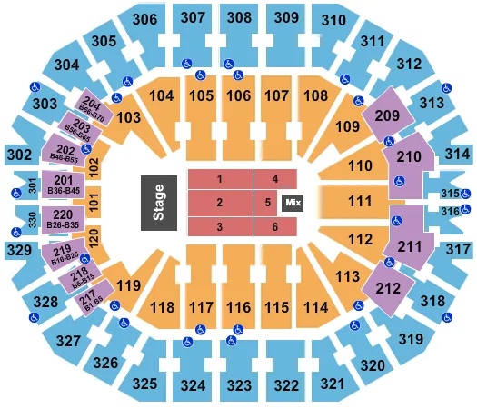 KFC YUM CENTER EAGLES 2 Seating Map Seating Chart