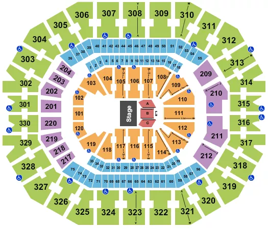 KFC YUM CENTER PAW PATROL Seating Map Seating Chart