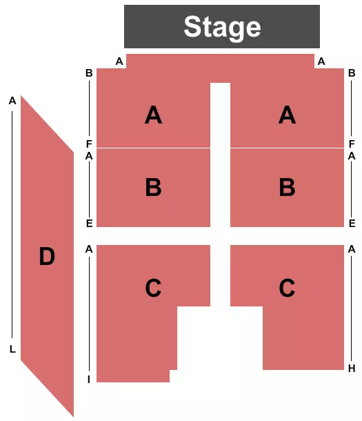 KANSAS CROSSING CASINO HOTEL ENDSTAGE 3 Seating Map Seating Chart