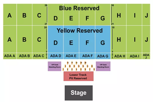 ENDSTAGE 2024 Seating Map Seating Chart