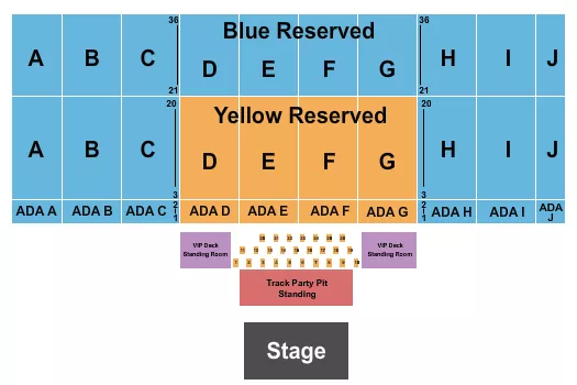 ENDSTAGE TABLES Seating Map Seating Chart