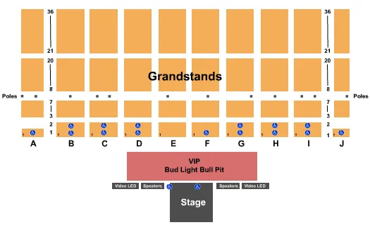 RODEO Seating Map Seating Chart