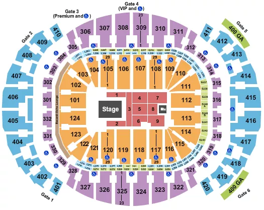 ELEVATION WORSHIP Seating Map Seating Chart
