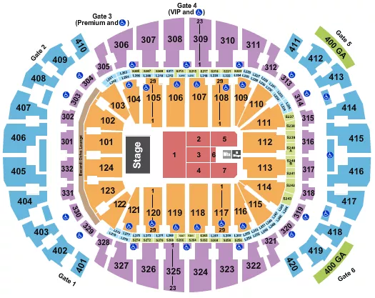 ENDSTAGE 8 Seating Map Seating Chart