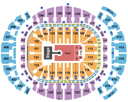 LOUIS TOMLINSON Seating Map Seating Chart