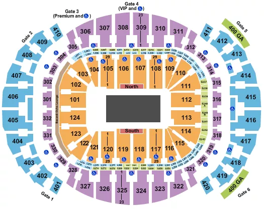 RINGLING BROS Seating Map Seating Chart