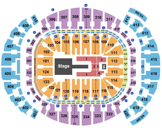 SHAKIRA Seating Map Seating Chart