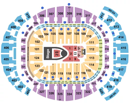 USHER 2 Seating Map Seating Chart
