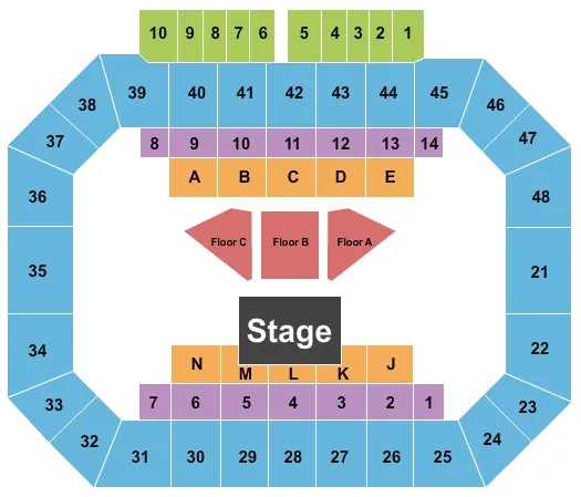WE WILL ROCK YOU Seating Map Seating Chart