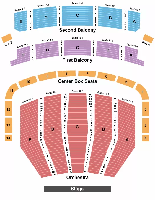 END STAGE STRICT MATCHING Seating Map Seating Chart