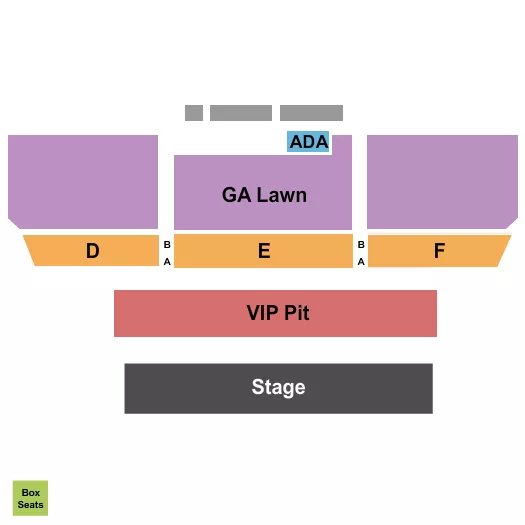 KEMBA LIVE ENDSTAGE 4 VIP PIT RESERVED GA LAWN Seating Map Seating Chart