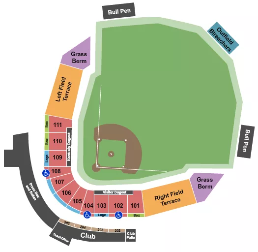 BASEBALL 2 Seating Map Seating Chart
