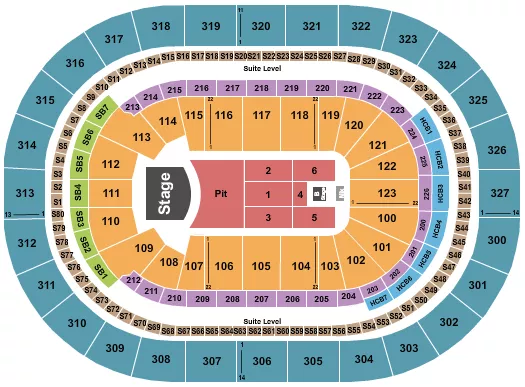 MUMFORD SONS Seating Map Seating Chart