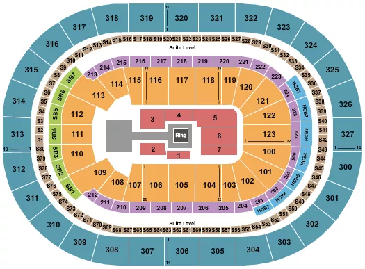 WRESTLING Seating Map Seating Chart