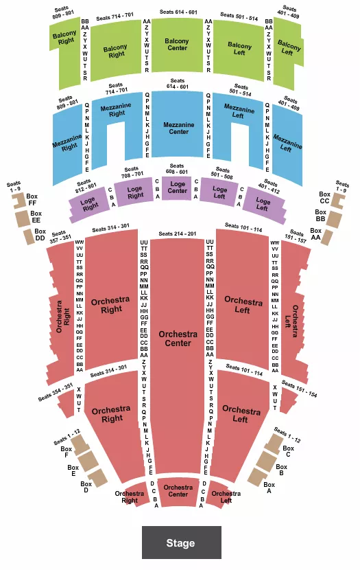 ENDSTAGE 3 Seating Map Seating Chart