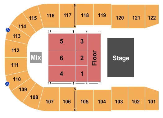 ENDSTAGE Seating Map Seating Chart
