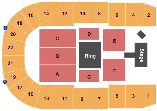 WRESTLING Seating Map Seating Chart