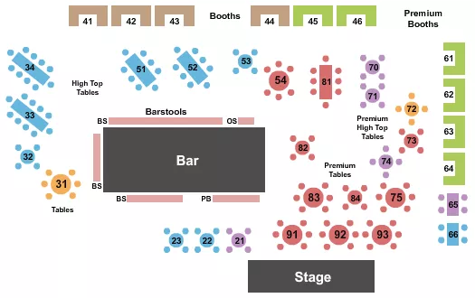 ENDSTAGE RSV TABLES Seating Map Seating Chart