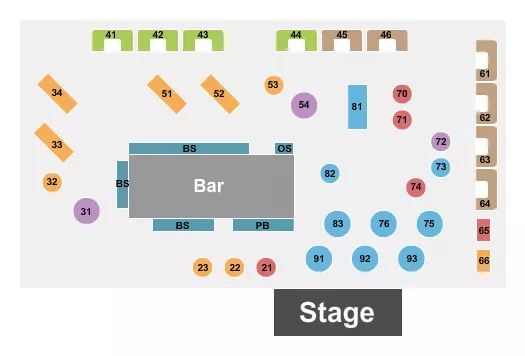 ENDSTAGE Seating Map Seating Chart