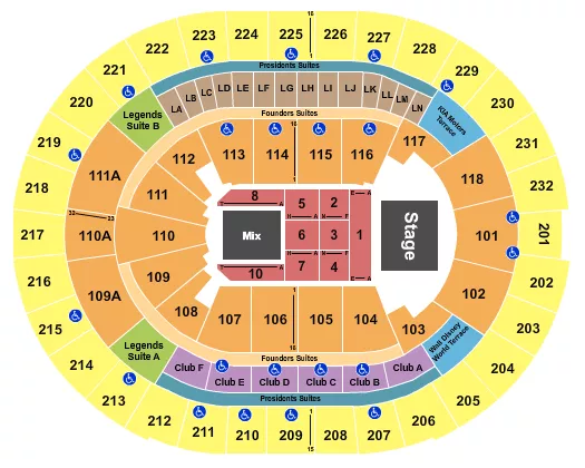 ENDSTAGE 8 Seating Map Seating Chart