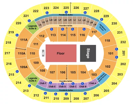 HALF HOUSE GA FLOOR Seating Map Seating Chart