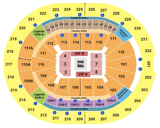 MMA WITH VIPS Seating Map Seating Chart