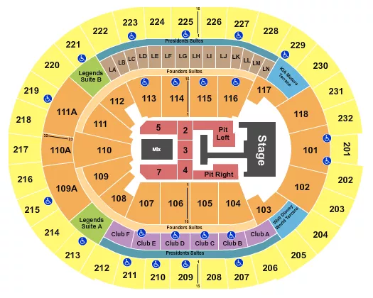 TEDDY SWIMS Seating Map Seating Chart