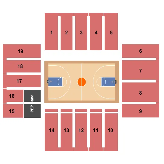 BASKETBALL Seating Map Seating Chart